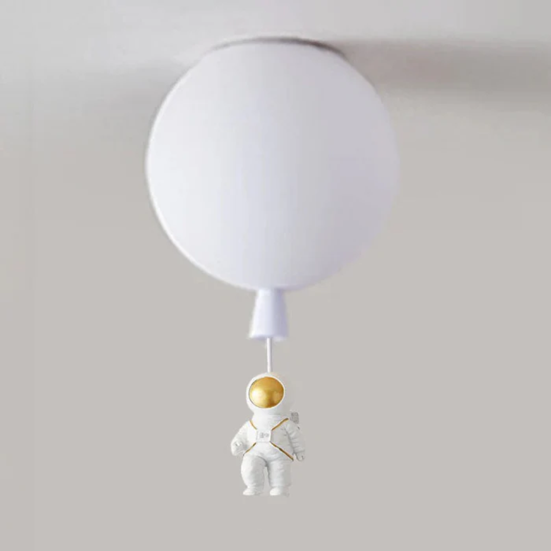 Trendy Maan/Astronaut Kinderkamer LED Plafondlamp - CosmoGlow