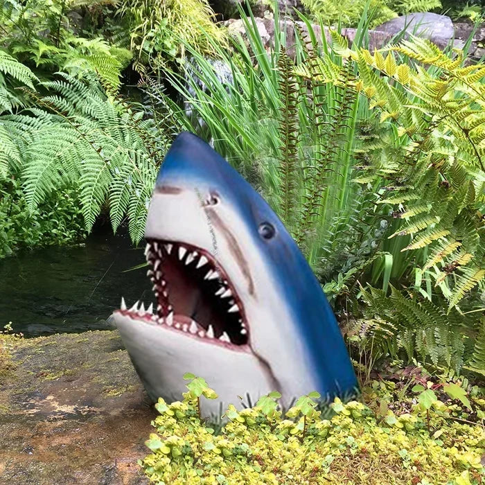 Oceaan Haai Tuinbeeld - Decoratief Haienstandbeeld voor Tuin en Interieur