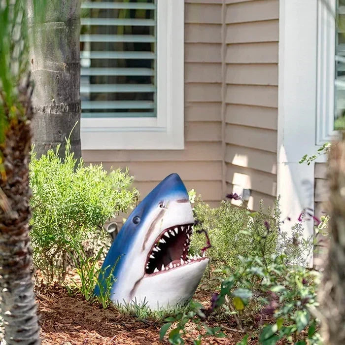 Oceaan Haai Tuinbeeld - Decoratief Haienstandbeeld voor Tuin en Interieur