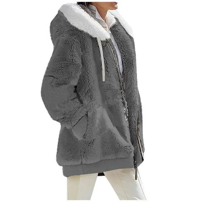 WarmVacht – Dames Fleecejack met Capuchon en Ritssluiting voor Wintercomfort