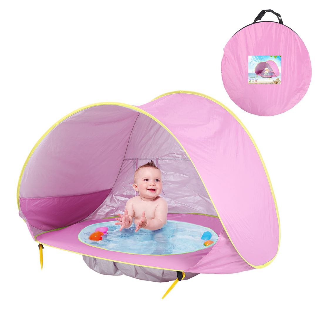 ZonNest Pop-up Baby Strandtent met Verkoelend Waterbadje