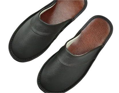 Vironzo Leren Herenslippers – Warme pantoffels voor heren – Comfort en stijl voor thuisgebruik in de winter