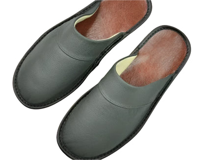 Vironzo Leren Herenslippers – Warme pantoffels voor heren – Comfort en stijl voor thuisgebruik in de winter