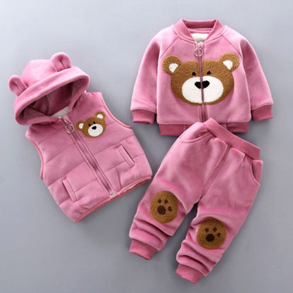 TeddyKids WinterSet CosyBear – 3-Delige Warme Kinderoutfit met Capuchon en Oren