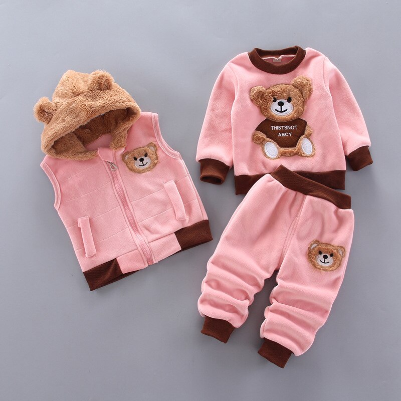 TeddyKids WinterSet CosyBear – 3-Delige Warme Kinderoutfit met Capuchon en Oren