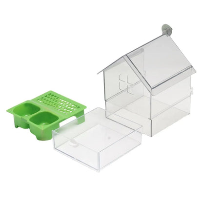 Externe Vogelvoerbak en Badhuis – Ruimtebesparende Anti-Mors Voederoplossing