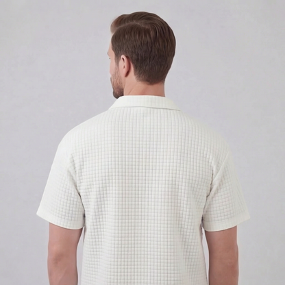 Zomerset Wafelknit Heren Half-Zip Polo met Shorts