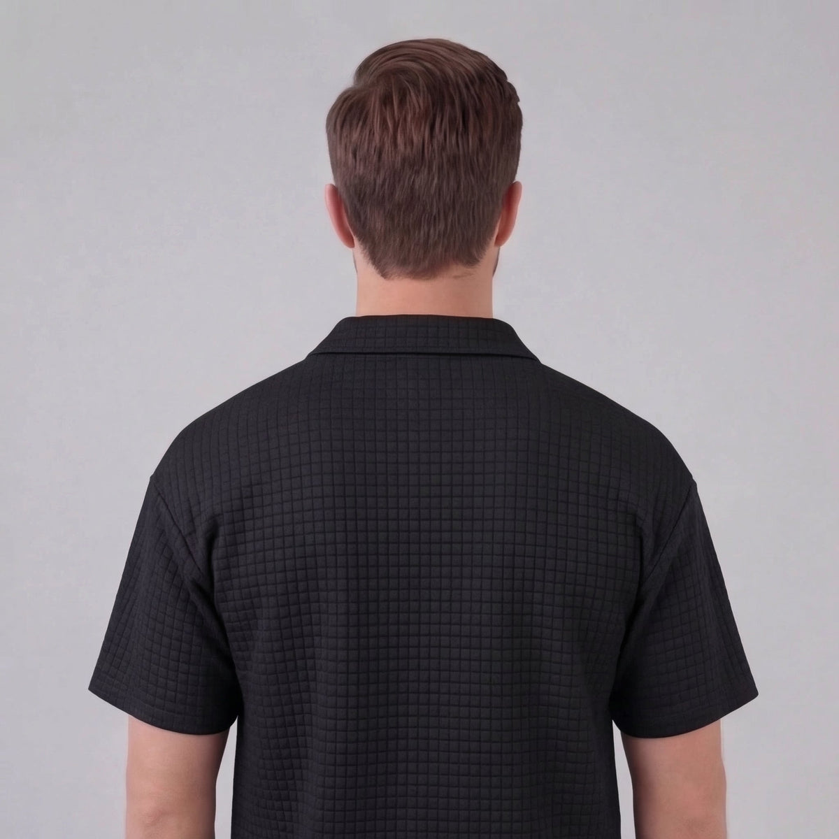 Zomerset Wafelknit Heren Half-Zip Polo met Shorts