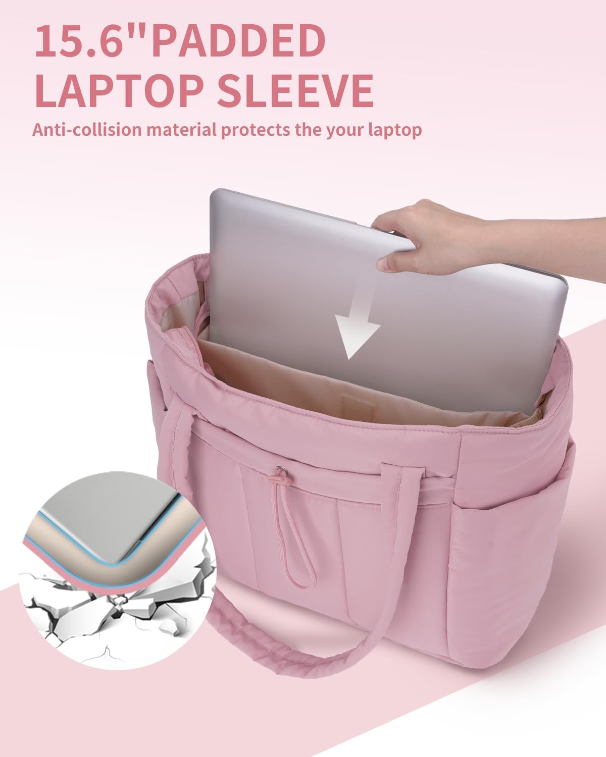 Gevoerde Reistas met Laptopvak en Bekerhouder - 20L