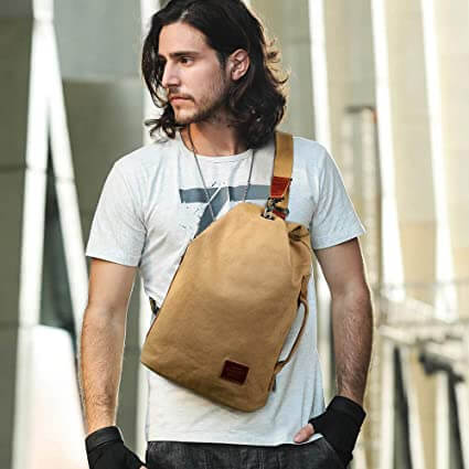 Waterdichte Canvas Schoudertas met Diefstalbeveiligingsvak – MultiWear