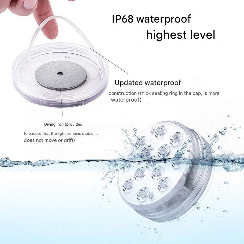 Kleurrijke Waterdichte Onderwaterlamp met Afstandsbediening – 16 Kleuren