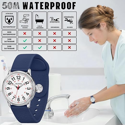 Professionele Waterdichte Medische Horloge met Luminous Wijzerplaat