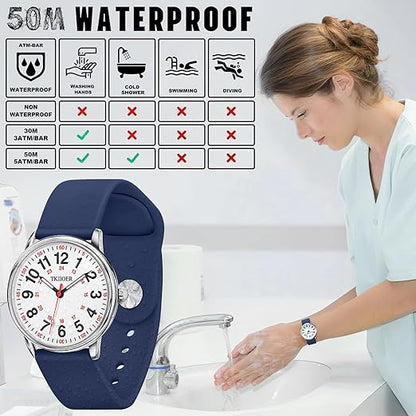 Professionele Waterdichte Medische Horloge met Luminous Wijzerplaat