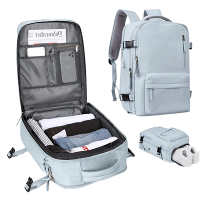 Norvo Waterdichte USB Rugzak – Reistas met Diefstalbeveiliging & Schoenenvak (35L)