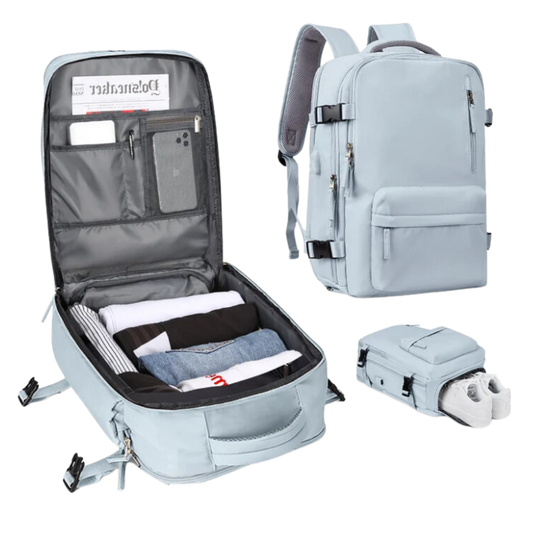 Norvo Waterdichte USB Rugzak – Reistas met Diefstalbeveiliging & Schoenenvak (35L)