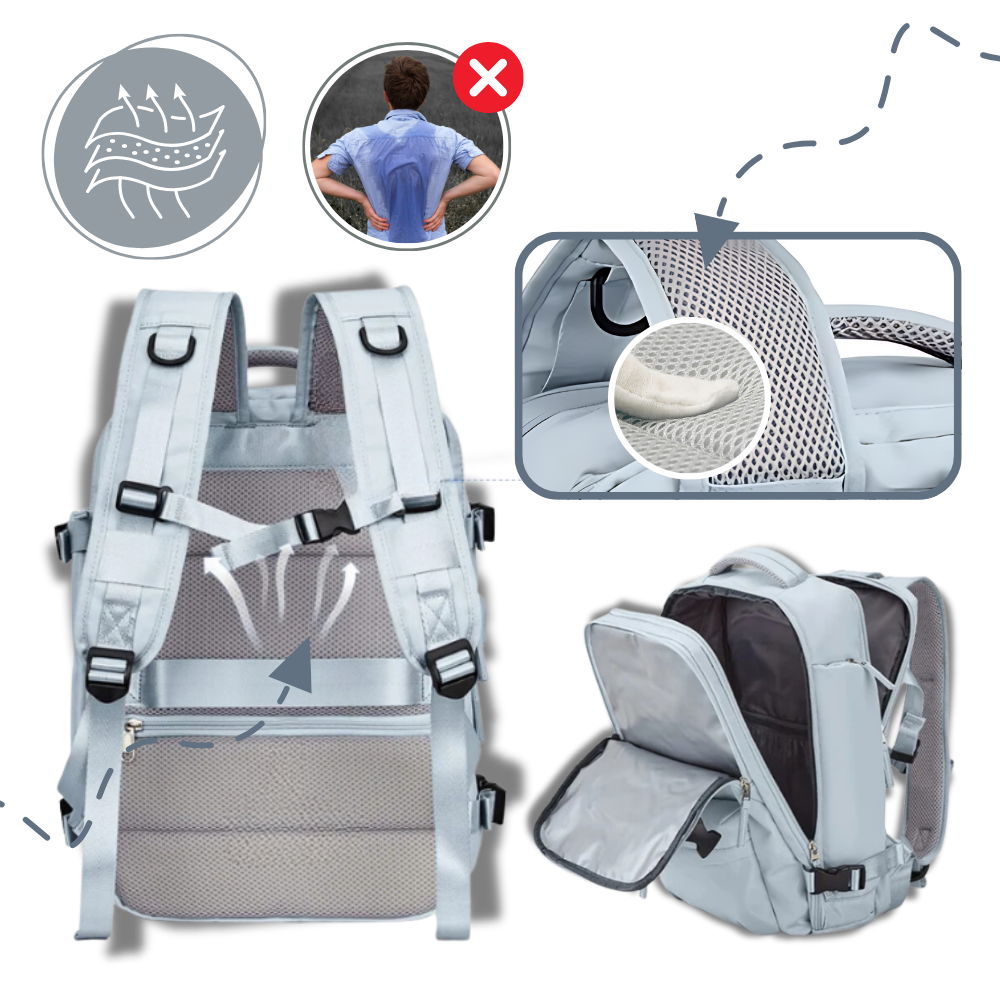 Norvo Waterdichte USB Rugzak – Reistas met Diefstalbeveiliging & Schoenenvak (35L)