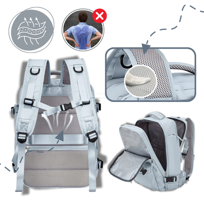 Norvo Waterdichte USB Rugzak – Reistas met Diefstalbeveiliging & Schoenenvak (35L)