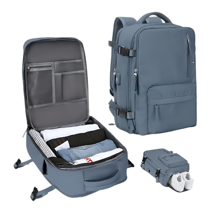 Norvo Waterdichte USB Rugzak – Reistas met Diefstalbeveiliging & Schoenenvak (35L)