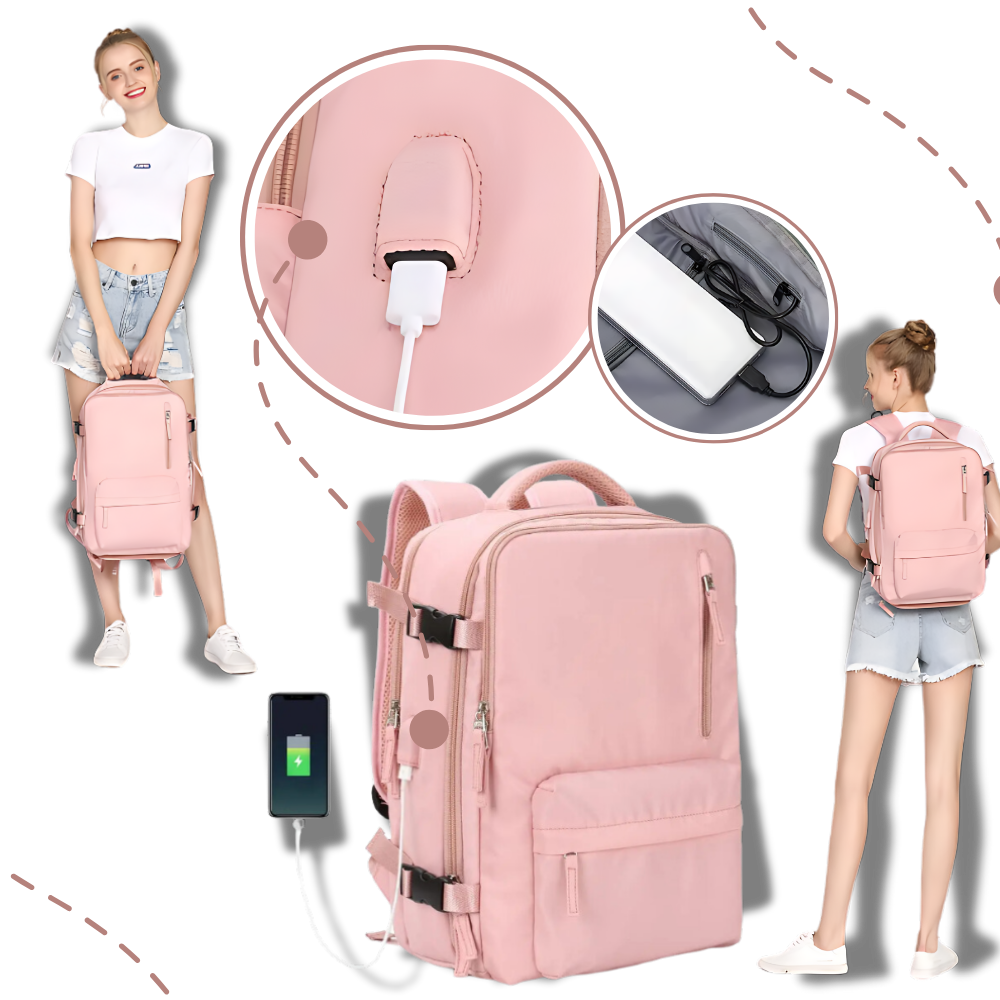 Norvo Waterdichte USB Rugzak – Reistas met Diefstalbeveiliging & Schoenenvak (35L)