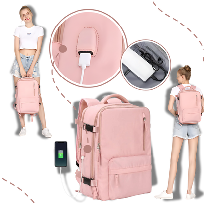 Norvo Waterdichte USB Rugzak – Reistas met Diefstalbeveiliging & Schoenenvak (35L)