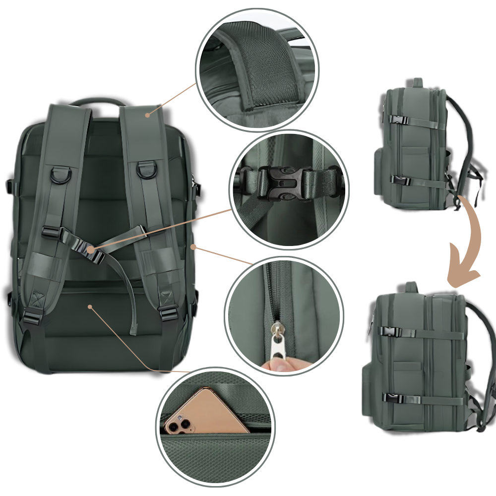 TrailMate Waterdichte Reisrugzak Met USB-poort 35L