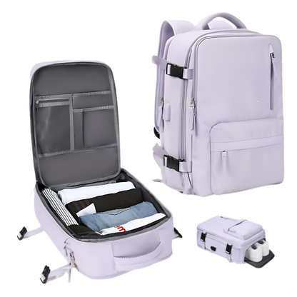 Norvo Waterdichte USB Rugzak – Reistas met Diefstalbeveiliging & Schoenenvak (35L)