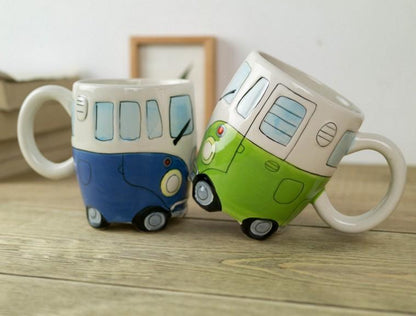 GroovyCup Camperbus Mok – Retro Keramieken Koffiemok 330ml