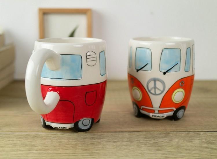 GroovyCup Camperbus Mok – Retro Keramieken Koffiemok 330ml
