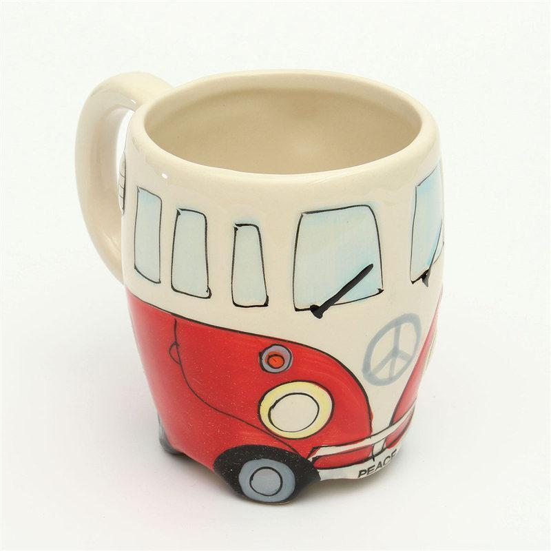 GroovyCup Camperbus Mok – Retro Keramieken Koffiemok 330ml
