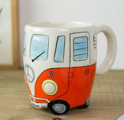 GroovyCup Camperbus Mok – Retro Keramieken Koffiemok 330ml