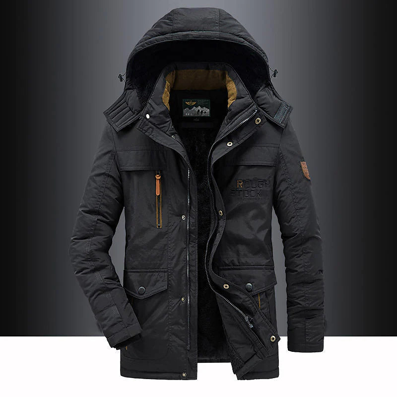 Winterjas met capuchon en bontrand – warm en stijlvol