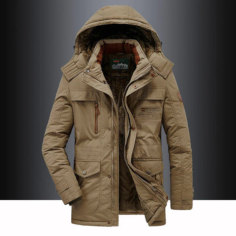 Winterjas met capuchon en bontrand – warm en stijlvol