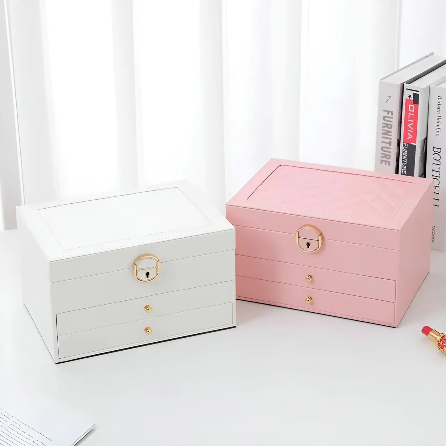 EleganceBox Luxe Sieradendoos – Meervoudige Opbergbox voor Sieraden