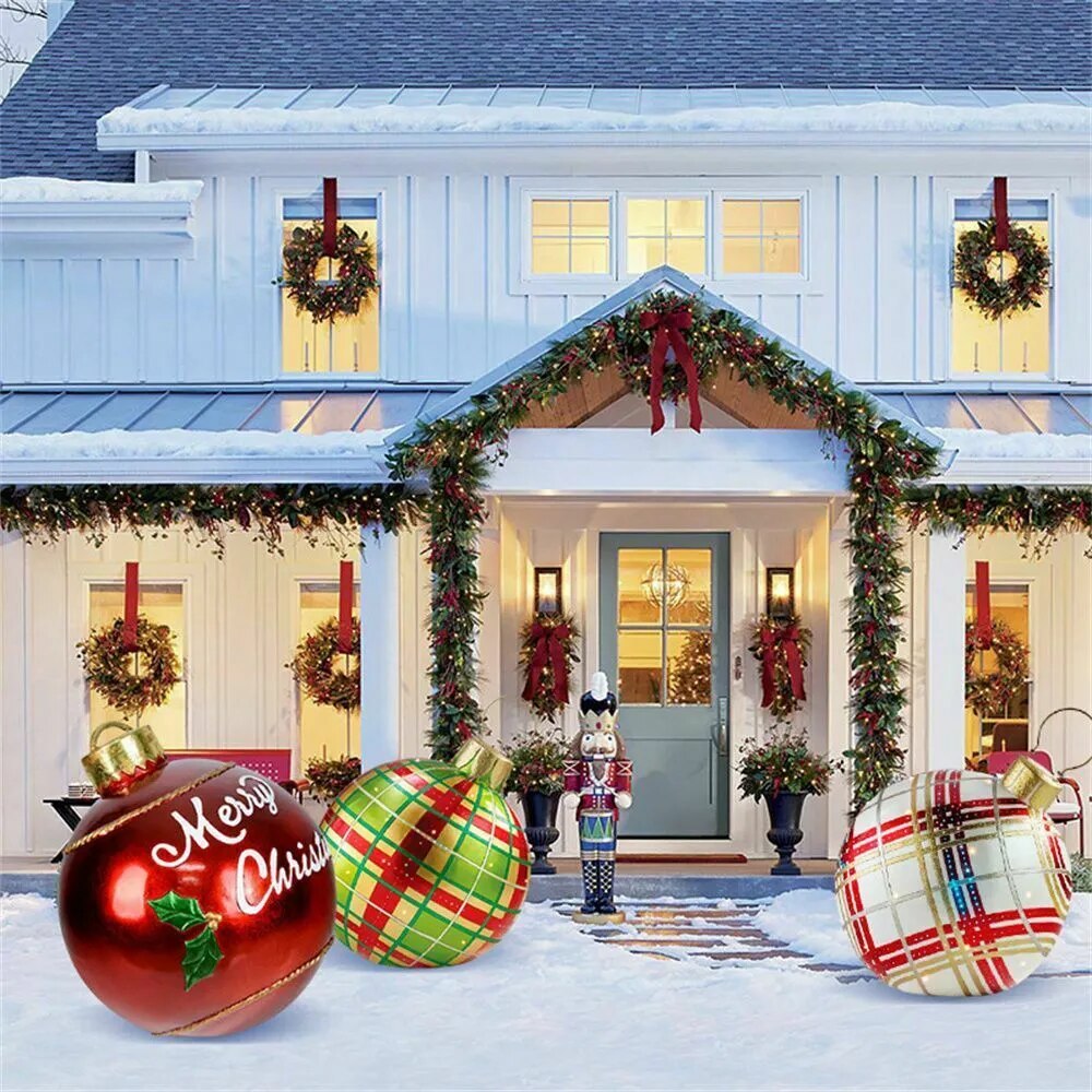 Jumbo Kunststof Kerstballen – Weerbestendige Kerstdecoratie voor Binnen & Buiten