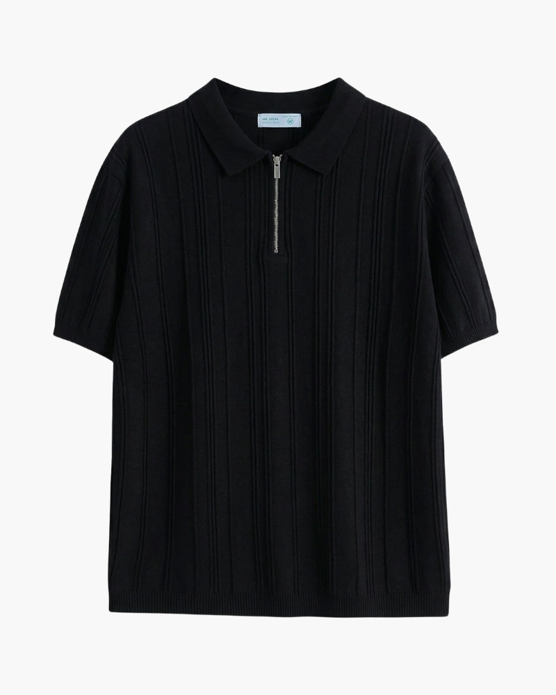 Ritskraag Knit Polo Heren - Casual Comfort Gebreide Knit
