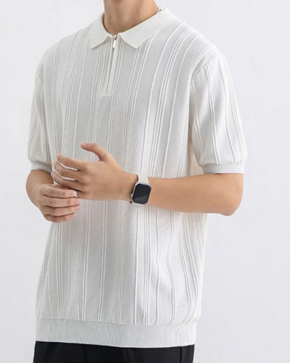 Ritskraag Knit Polo Heren - Casual Comfort Gebreide Knit