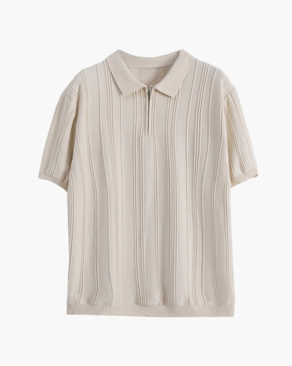 Ritskraag Knit Polo Heren - Casual Comfort Gebreide Knit
